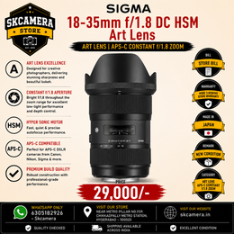 Sigma 18-35mm f/1.8 DC HSM Art Lens | APS-C Constant f/1.8 Zoom | SK489