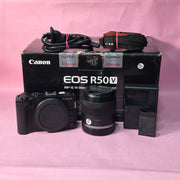 Pre-owned Canon EOS R50V + RF-S 14-30mm IS STM lens AS05