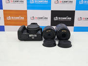 a) Canon EOS 200D Mark II with 18-55mm + 55-250mm Lenses | Dual Lens Kit | 24.1MP DSLR | 4K Video