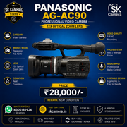 Panasonic AG-AC90 Professional Video Camera | Full HD AVCCAM | 3MOS Camcorder SK429
