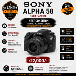 Sony alpha 58 with DT 3.5-5.6/18-55mm SAM II lens SK312