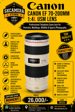 Canon EF 70-200mm f/4L IS USM Lens | Professional Telephoto Zoom Lens for Portraits, Weddings, Wildlife & Sports Photography | SK233