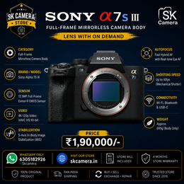Sony Alpha 7S III Mirrorless Camera Body | 12.1MP Full-Frame | 4K 120fps | IBIS | SK417