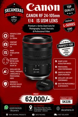 Canon RF 24-105mm f/4L IS USM Lens | Premium L-Series Zoom Lens for Photography, Travel, Portraits & Professional Video | SK226