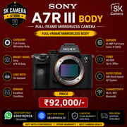 Sony Alpha 7R III (A7R3) Mirrorless Camera Body | 42.4MP Full-Frame | SK467