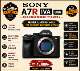 Sony A7R IVA Body | 61MP High-Resolution Full-Frame Mirrorless Camera | SK297