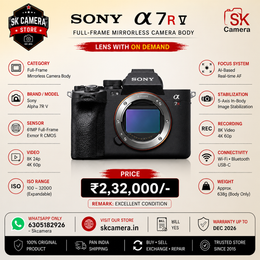Sony Alpha 7R V (A7RM5) Mirrorless Camera Body | 61MP Full-Frame | 8K Video | AI Autofocus | SK435