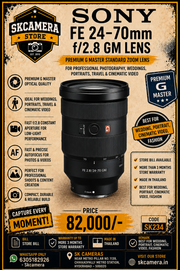 Sony FE 24-70mm f/2.8 GM Lens | Premium G Master Standard Zoom Lens for Professional Photography, Weddings, Portraits, Travel & Cinematic Video | SK234