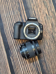 a) Canon EOS 200D DSLR Camera with 18-55mm STM Lens | 24.2MP APS-C | Dual Pixel AF | Full HD Video | WiFi & Bluetooth | Lightweight DSLR