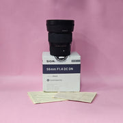 a) Sigma 56mm f/1.4 DC DN Lens | APS-C Portrait Prime | Fast f/1.4 (Code: AB43)