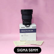 a) Sigma 56mm f/1.4 DC DN Lens | APS-C Portrait Prime | Fast f/1.4 (Code: AB43)