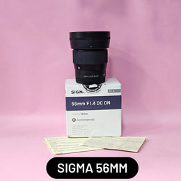 a) Sigma 56mm f/1.4 DC DN Lens | APS-C Portrait Prime | Fast f/1.4 (Code: AB43)