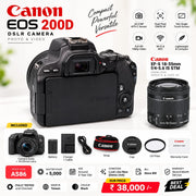Demo Unit Canon EOS 200D + EF-S 18-55mm IS STM lens AS86