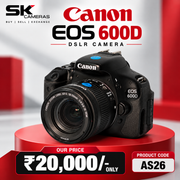 Pre-owned Canon 600D + EF-S 18-55 IS STM lens AS26