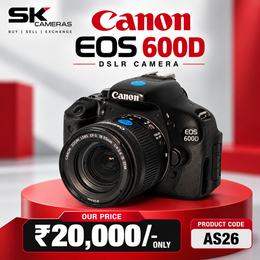 Pre-owned Canon 600D + EF-S 18-55 IS STM lens AS26
