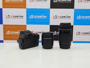 a) Canon EOS 200D Mark II with 18-55mm + 55-250mm Lenses | Dual Lens Kit | 24.1MP DSLR | 4K Video
