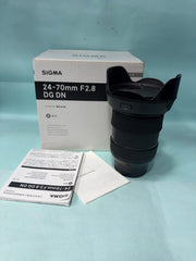 Sigma 24-70mm f/2.8 DG DN Art Lens | Professional Standard Zoom | Constant f/2.8 Aperture | Fast & Accurate Autofocus | Exceptional Sharpness | Perfect for Portraits, Weddings, Events & Videography | SK352