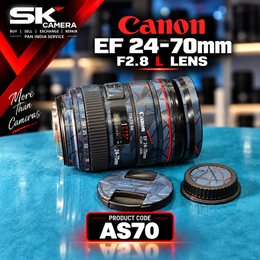 Pre-owned Canon EF 24-70mm f/2.8 L lens AS70