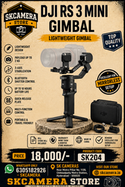DJI RS 3 Mini Gimbal Stabilizer for Mirrorless Cameras | Lightweight 3-Axis Handheld Gimbal with Bluetooth Shutter Control & Pro-Level Stabilization | SK204