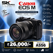 Canon EOS M Camera + EF-M 18-55mm IS STM lens AS56
