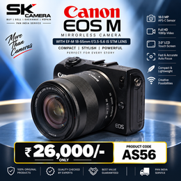 Canon EOS M Camera + EF-M 18-55mm IS STM lens AS56
