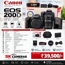 Canon EOS 200D DSLR Camera with EF-S 18-55mm IS STM Lens | Excellent Condition | AS21