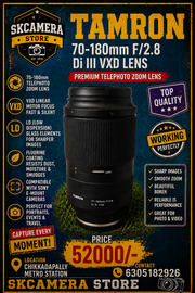 a) Tamron 70-180mm F/2.8 Di III VXD Lens | Professional Telephoto Zoom Lens for Sony E-Mount Full-Frame Mirrorless Cameras | Fast F/2.8 Aperture for Portrait, Sports & Wedding Photography | SK184