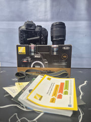 Nikon D3400 DSLR Camera with AF-P DX NIKKOR 18-55mm f/3.5-5.6G VR Lens | 24.2MP DX-Format DSLR | Ideal for Beginners, Travel, Portraits, Family Photography & Everyday Shooting | SK266