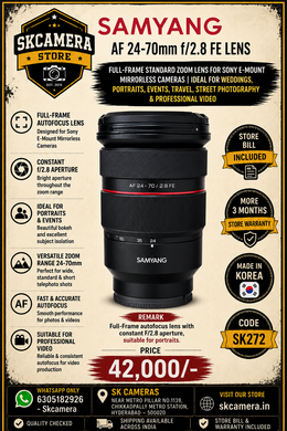 Samyang AF 24-70mm f/2.8 FE Lens | Full-Frame Standard Zoom Lens for Sony E-Mount Mirrorless Cameras | Ideal for Weddings, Portraits, Events, Travel, Street Photography & Professional Video | SK272