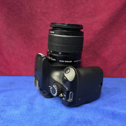 a) Canon EOS Rebel T3 with 18-55mm f/3.5-5.6 IS II Lens | 12.2MP Entry-Level DSLR Camera Kit for Photography, HD Video Recording & Beginner Content Creation | SK197