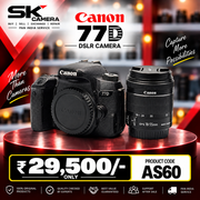 Pre-owned Canon EOS 77D + 18-55mm IS STM lens AS60