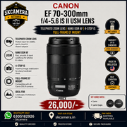 Canon EF 70-300mm f/4-5.6 IS II USM Telephoto Zoom Lens | Nano USM AF | 4-Stop IS | Full-Frame EF Mount | SK342