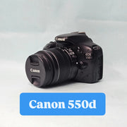a) Canon EOS 550D DSLR Camera with 18-55mm IS II Lens | 18MP APS-C | Full HD Video | Beginner Friendly DSLR | Lightweight Camera | (Code AB05)