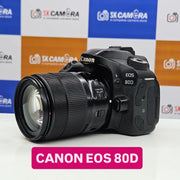 a) Canon EOS 80D DSLR Camera with 18-135mm IS Lens | 24.2MP APS-C | Dual Pixel AF | Full HD 60fps | WiFi | Professional DSLR