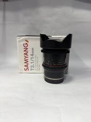 Samyang T3.1/14mm Ultra Wide Cinema Lens | Professional Cine Lens | SK405