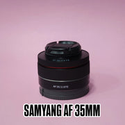 b) Samyang AF 35mm F2.8 FE Lens for Sony Full Frame | Compact Wide Angle | Fast Autofocus | SK523