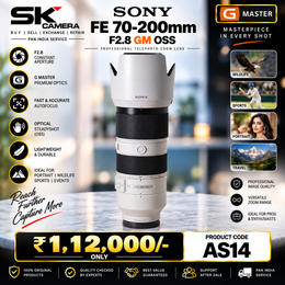 Pre-owned Sony FE 70-200mm G Master f/2.8 OSS lens AS14