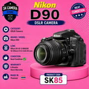 Pre-owned D90 Digital SLR Camera with 18-105 mm Lens (C Grade)