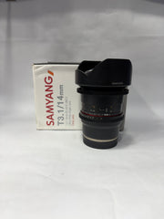 Samyang T3.1/14mm Ultra Wide Cinema Lens | Professional Cine Lens | SK405
