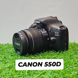 a) Canon EOS 550D DSLR with 18-55mm IS II Lens | 18MP APS-C | Full HD Video | Beginner Camera