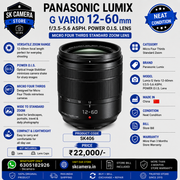 Panasonic Lumix G Vario 12-60mm f/3.5-5.6 ASPH. POWER O.I.S. Lens | Micro Four Thirds Standard Zoom Lens | SK406