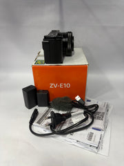 Sony ZV-E10 Mirrorless Camera with Sony E PZ 16-50mm f/3.5-5.6 OSS Lens | 24.2MP APS-C | 4K Video | Flip Touchscreen | Vlogging Camera SK370