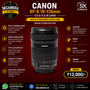Canon EF-S 18-135mm f/3.5-5.6 IS Lens | APS-C Standard Zoom | Image Stabilization | Canon EF-S Mount SK376