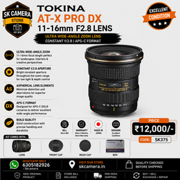 Tokina AT-X PRO DX 11-16mm f/2.8 Ultra Wide-Angle Zoom Lens | Constant f/2.8 | APS-C | SK375