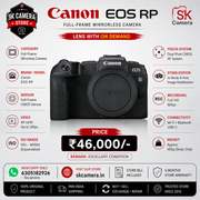 Canon EOS RP Body | 26.2MP Full-Frame Mirrorless Camera | Dual Pixel CMOS AF | SK423