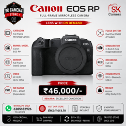 Canon EOS RP Body | 26.2MP Full-Frame Mirrorless Camera | Dual Pixel CMOS AF | SK423