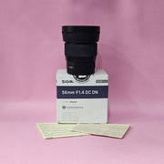 a) Sigma 56mm f/1.4 DC DN Lens | APS-C Portrait Prime | Fast f/1.4 (Code: AB43)
