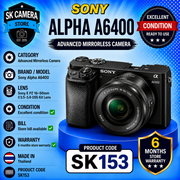 Pre-owned Sony Alpha-6400 With 16-50mm Lens (A Grade)