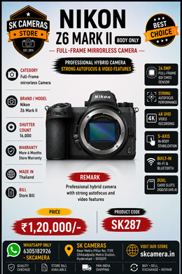 Nikon Z6 II Body Only – Full-Frame Hybrid Powerhouse SK287