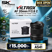 Pre-owned Viltrox AF 20mm F2.8 Z lens AS41